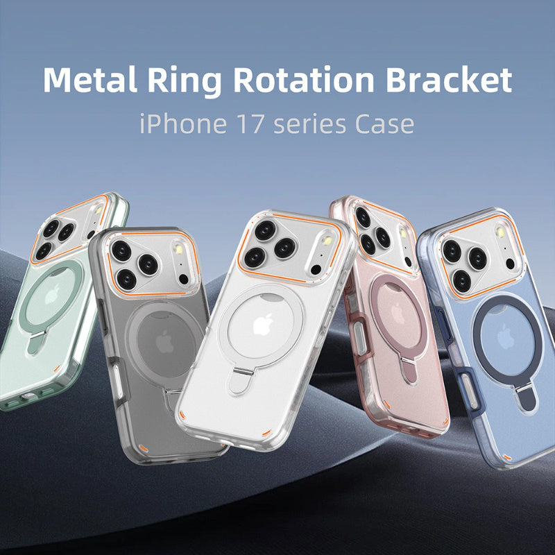 Magnetic 360° Rotation Stand Case for iPhone 17 / 17 Pro / 17 Pro Max – Shockproof Matte Design