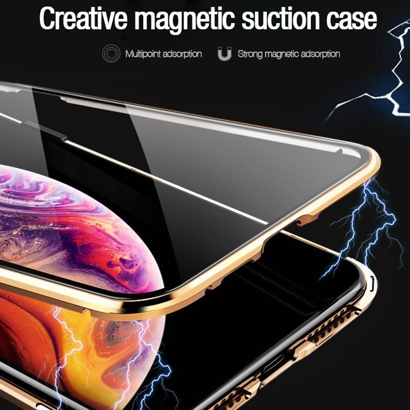 Husă iPhone – Magnetică 360° (Sticlă Față + Spate)