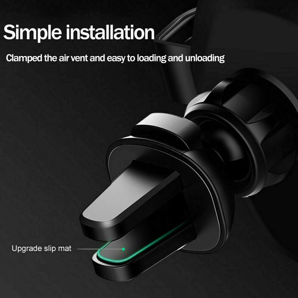 10W QI Fast Wireless Car Charger – Automatic Clamping Air Vent Mount