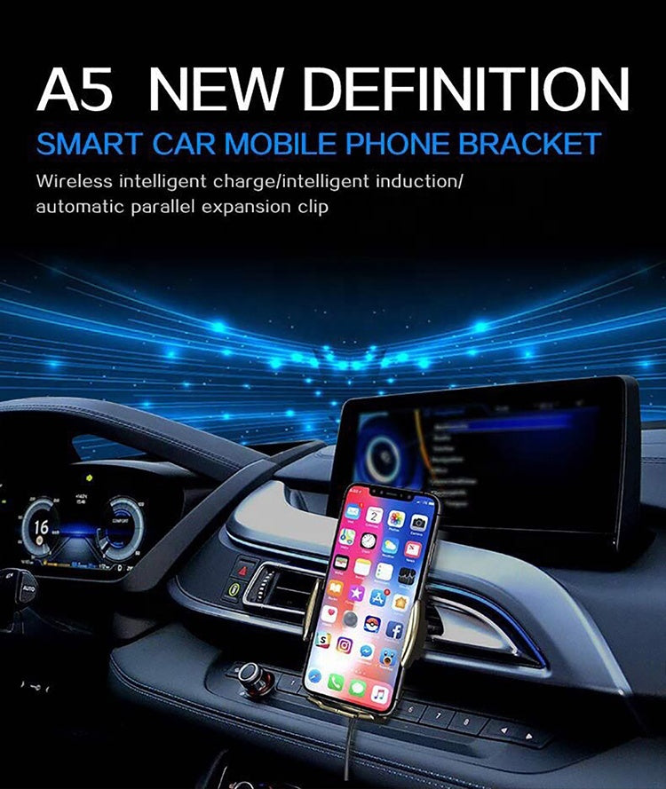10W Auto-Lock Wireless Car Charger – Smart Sensor Clamp